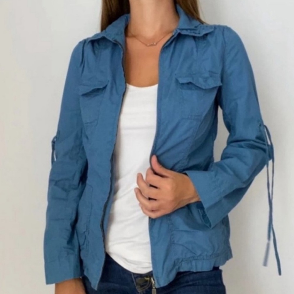 Cabi textured utility jacket size L 100% cotton